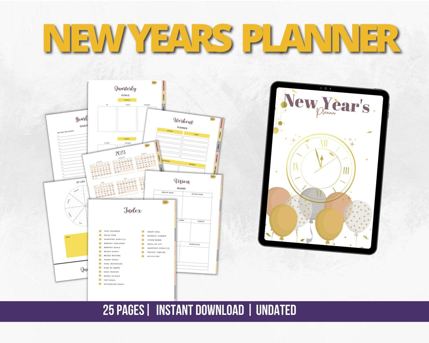 PLR Digital Holiday Planner Bundle, Hyperlinked all-in-one Passive Income Lab