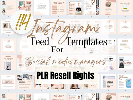 PLR Social Media Manager Instagram Templates Passive Income Lab