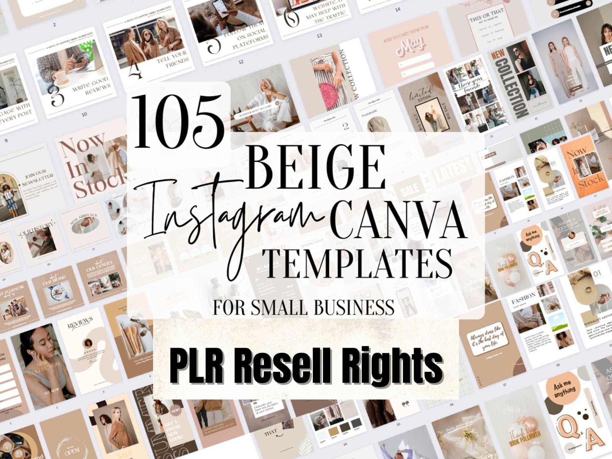 PLR Canva, PLR Digital, Instagram Posts Canva Templates, Instagram Branding, Resell Rights, PLR Rights Passive Income Lab