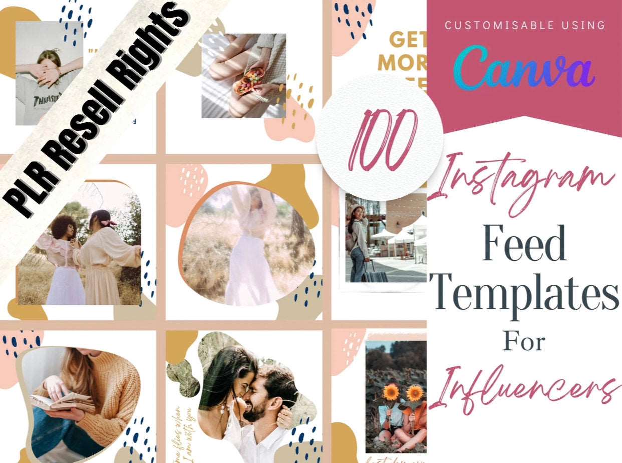 PLR Instagram Template Bundle, 520 Instagram Templates Passive Income Lab