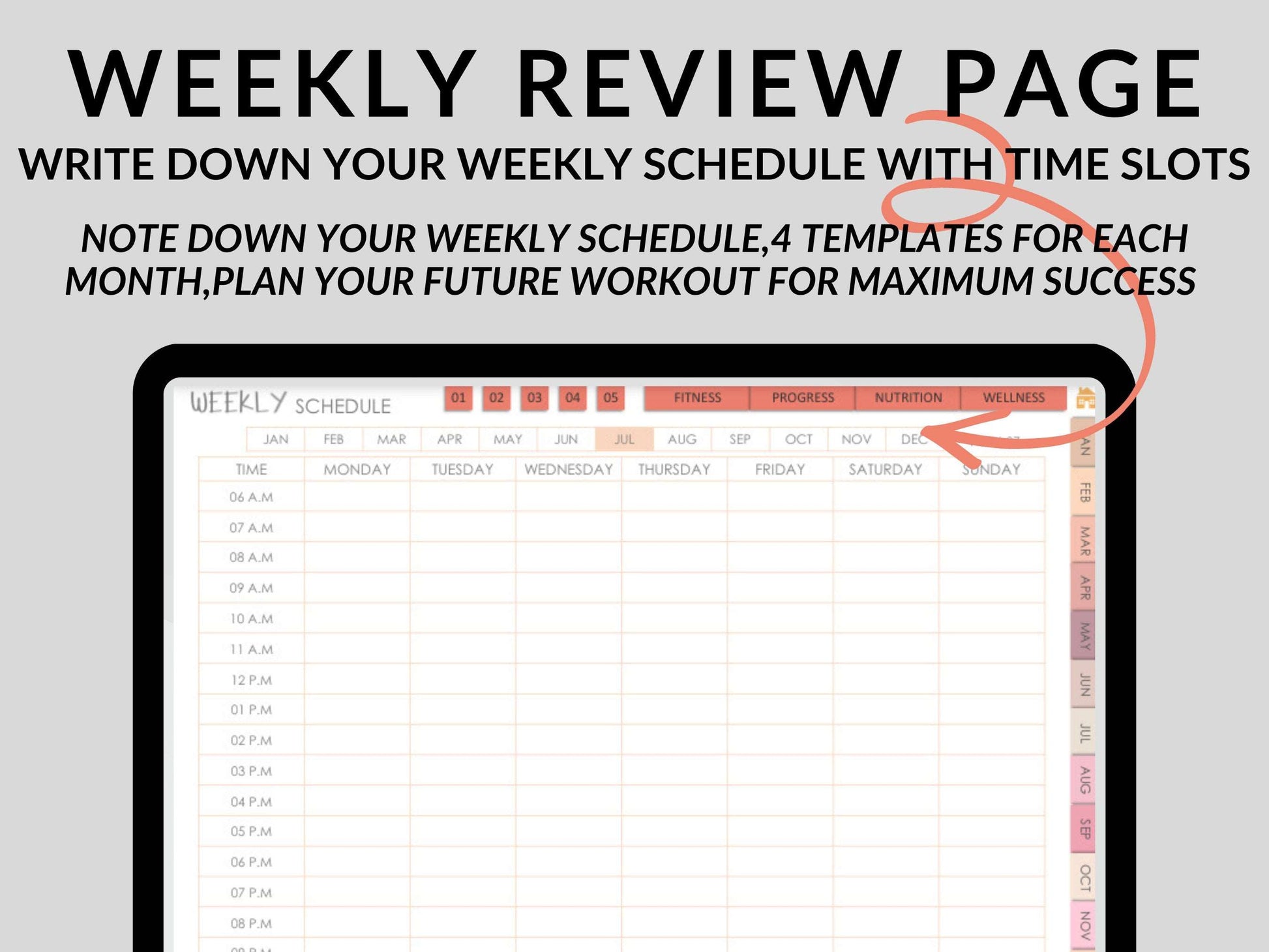 MRR Fitness Planner Undated, Master Resell, Resell Rights, Health Planner, Self Care Planner, Goodnotes Template, Meal Tracker, Hyperlinked