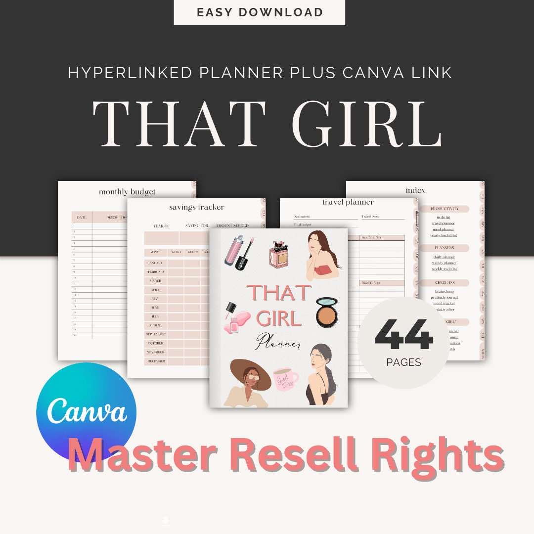 MRR That Girl Planner with MRR Weekly Planner, Master Resell Rights/PLR