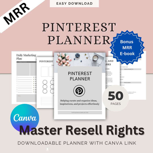 Master Resell Rights Pinterest Planner with FREE Bonus!