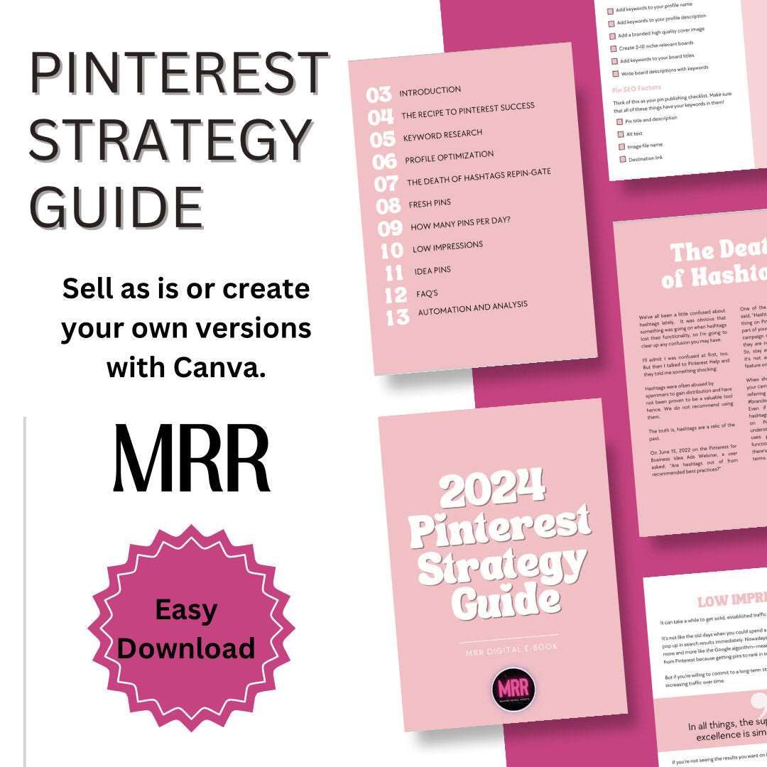 Master Resell Pinterest Strategy E-book